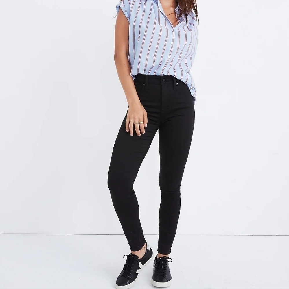 NWT Madewell Curvy High Rise Skinny Jean in black